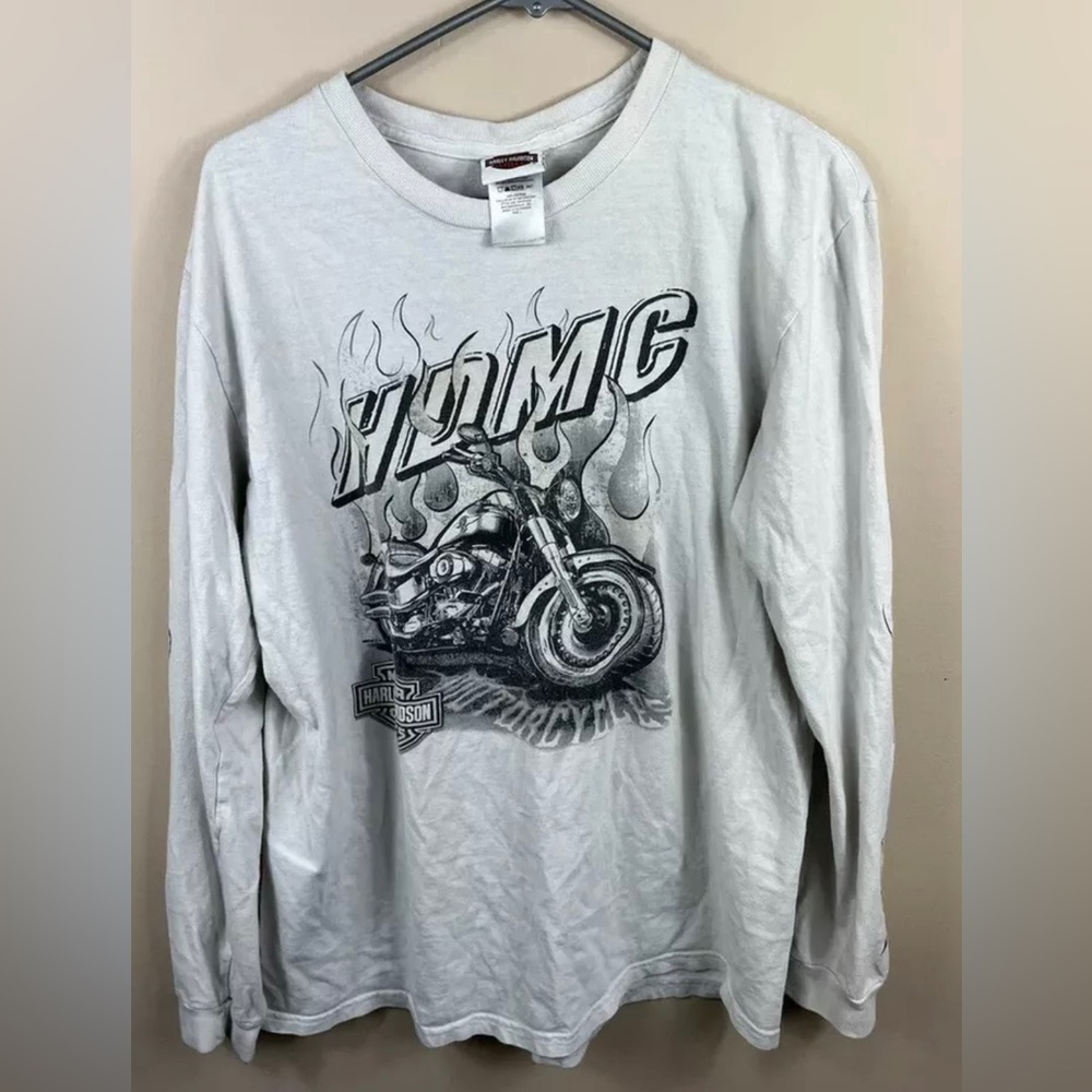 Harley Davidson Longsleeve T-Shirt  Lrg Sleeve Prints El Paso Texas Barnett HD